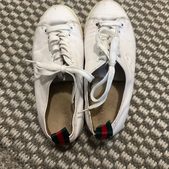 Gucci White Leather womens Sneakers - Picture 4 of 6